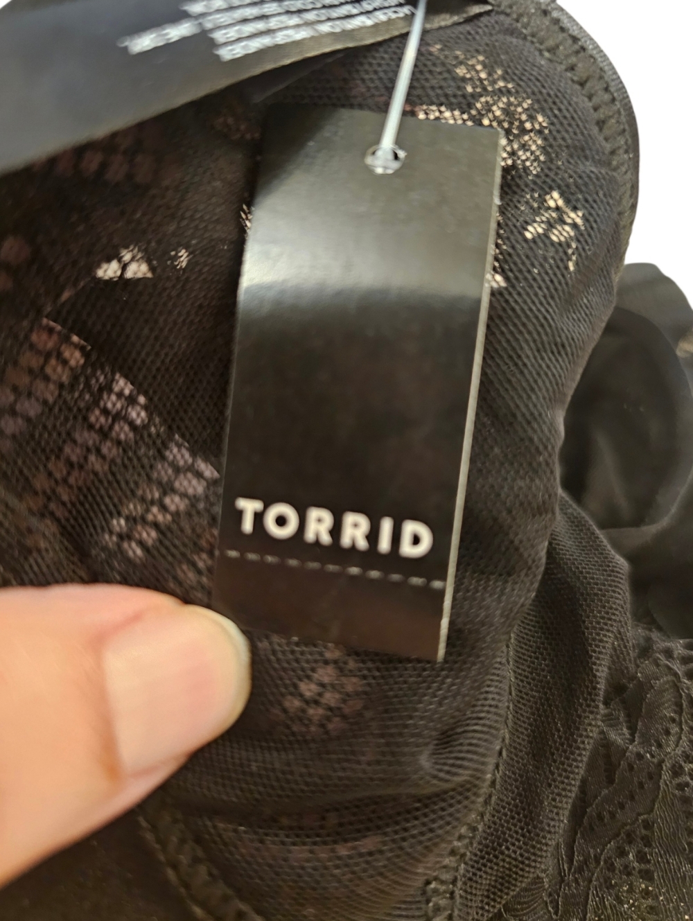 Black Torrid Women's Studs and Lace Bralette - Picture 6 of 7